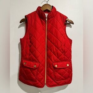 ST JOHN'S BAY Red Quilted Vest‎ Size S